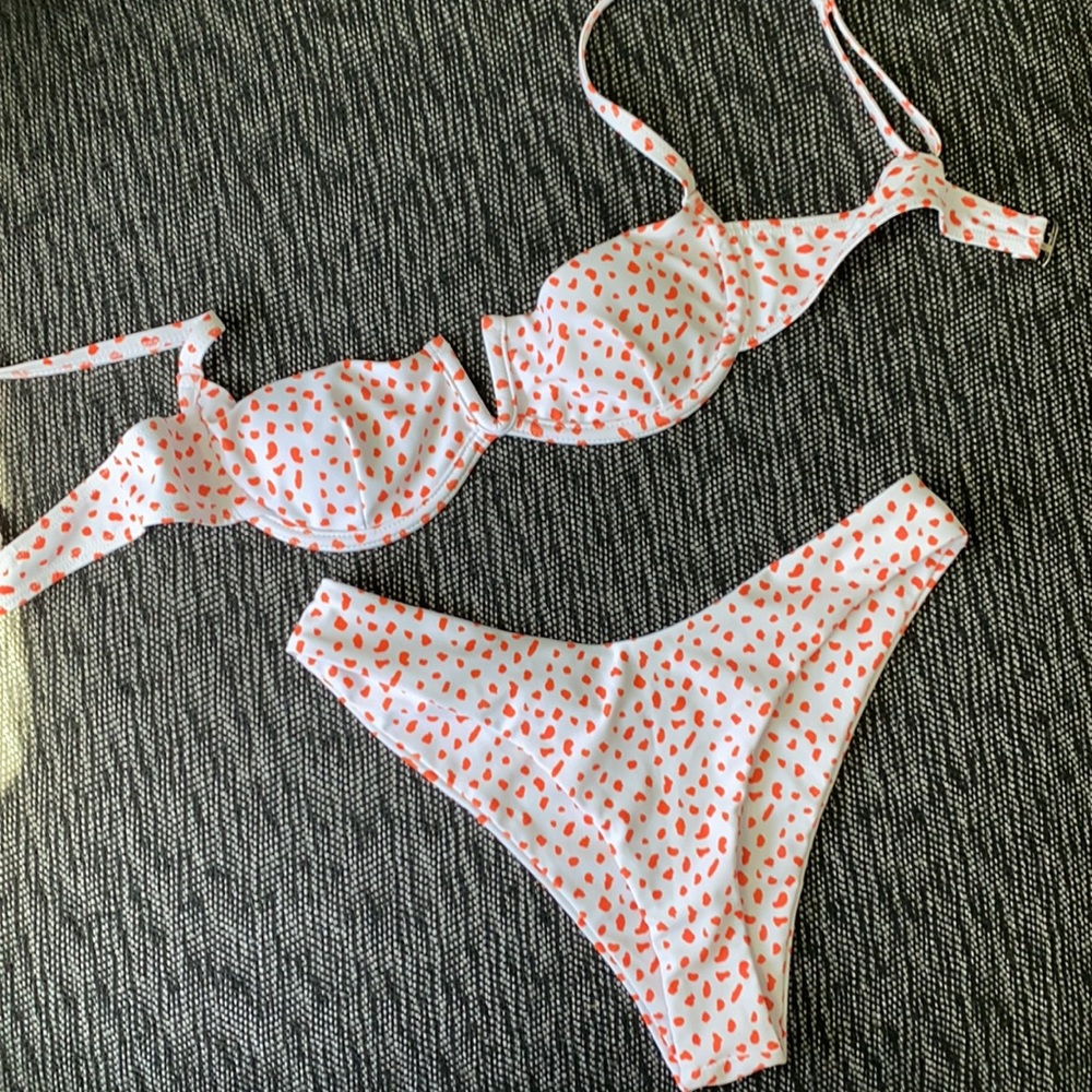 Dalmatian print bikini set